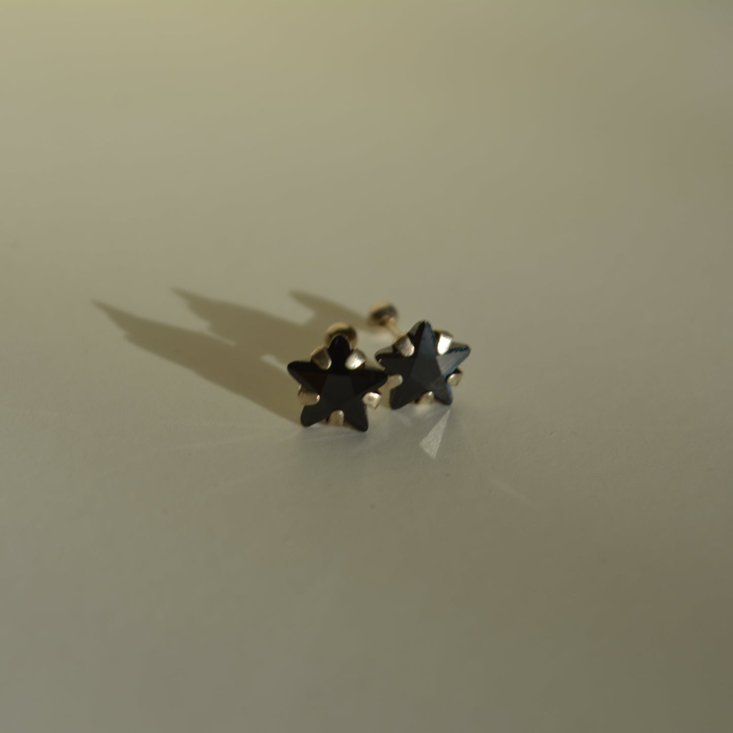 Black stars | Studs plata 925