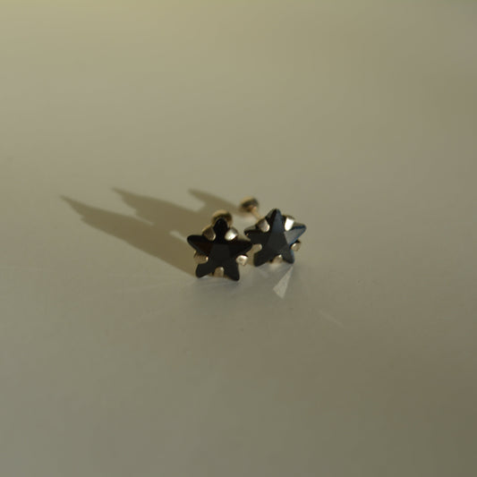 Black stars | Studs plata 925